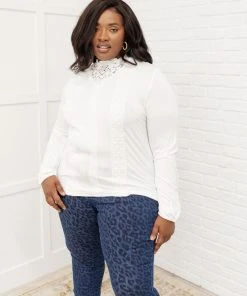 Ave Shops Picture This Top - Off White Long Sleeve Blouse for Women 32 Ave Shops Picture This Top In Off White Clothing