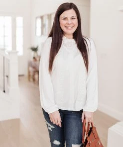 Ave Shops Picture This Top - Off White Long Sleeve Blouse for Women 37 Ave Shops Picture This Top In Off White Clothing