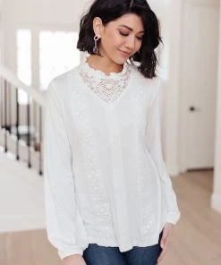 Ave Shops Picture This Top - Off White Long Sleeve Blouse for Women 47 Ave Shops Picture This Top In Off White Clothing