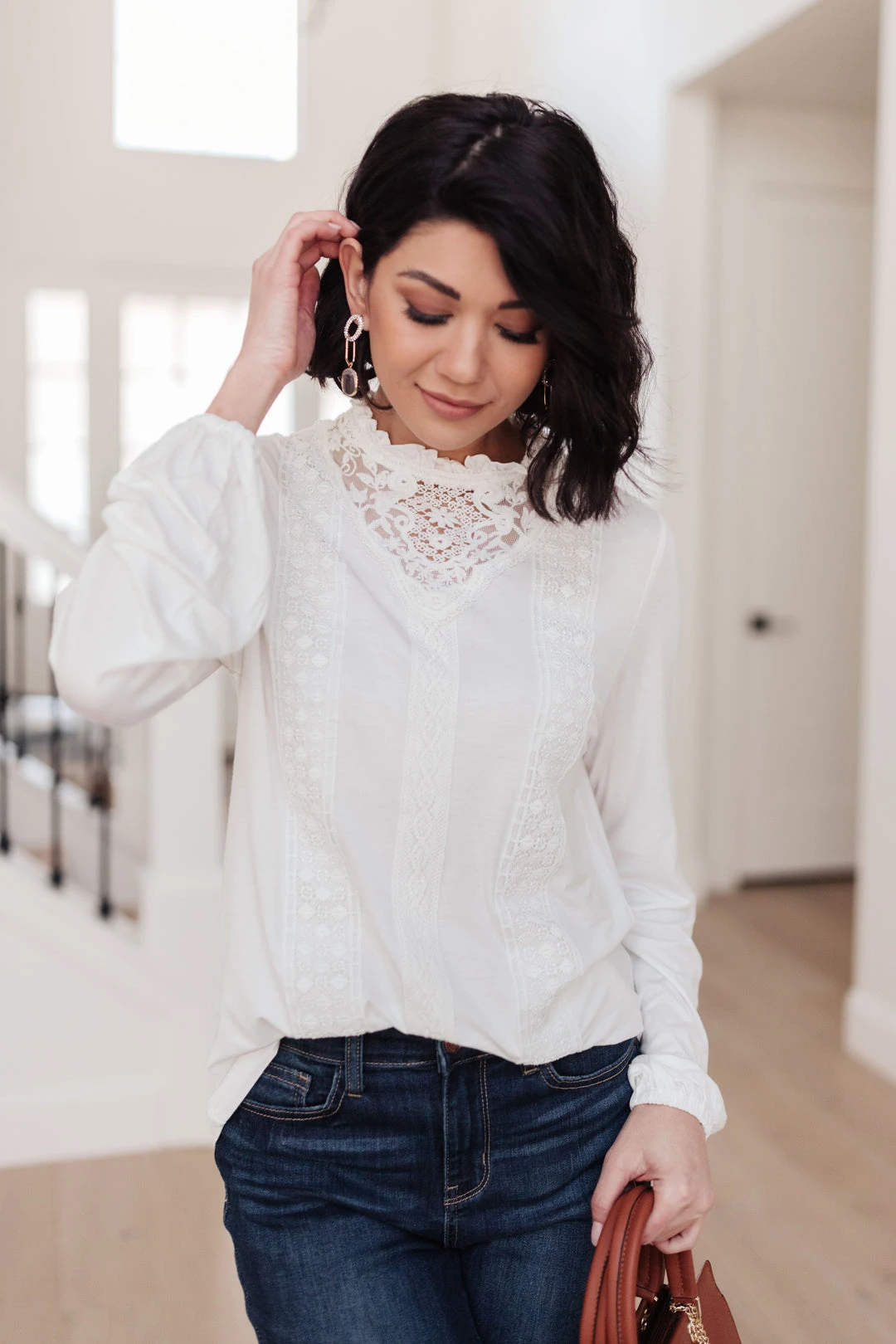 Ave Shops Picture This Top - Off White Long Sleeve Blouse for Women 9 Ave Shops Picture This Top In Off White Clothing