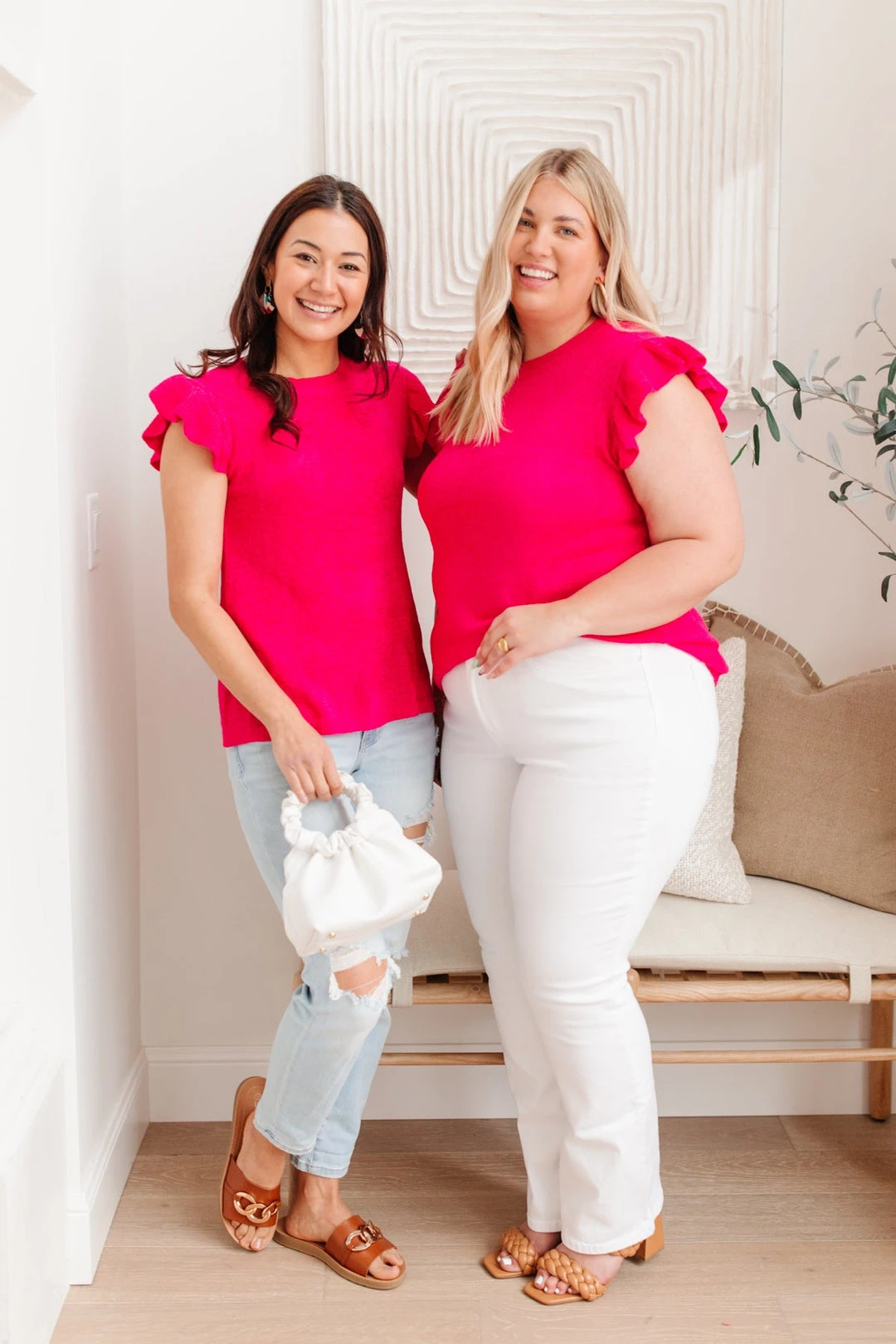 Ave Shops Pink Burst Blouse - Stylish Short Sleeve Top for Women 5 Ave Shops Pink Burst Blouse Clothing