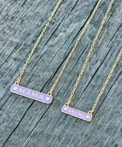 Wfs New Arrivals Pink Mama + Mini Necklace Set