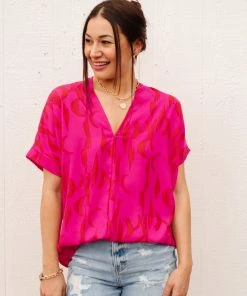 Ave Shops Clothing Pink Oasis Top