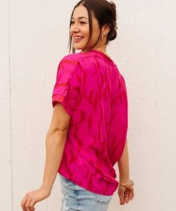 Ave Shops Clothing Pink Oasis Top