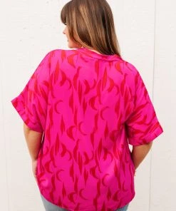 Ave Shops Clothing Pink Oasis Top