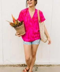 Ave Shops Clothing Pink Oasis Top