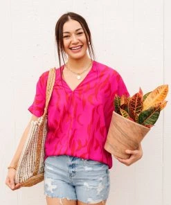 Ave Shops Clothing Pink Oasis Top