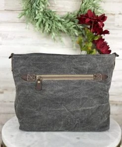 Sixtease Handbags & Wallets Pink Petals & Grey Cowhide Crossbody Handbag