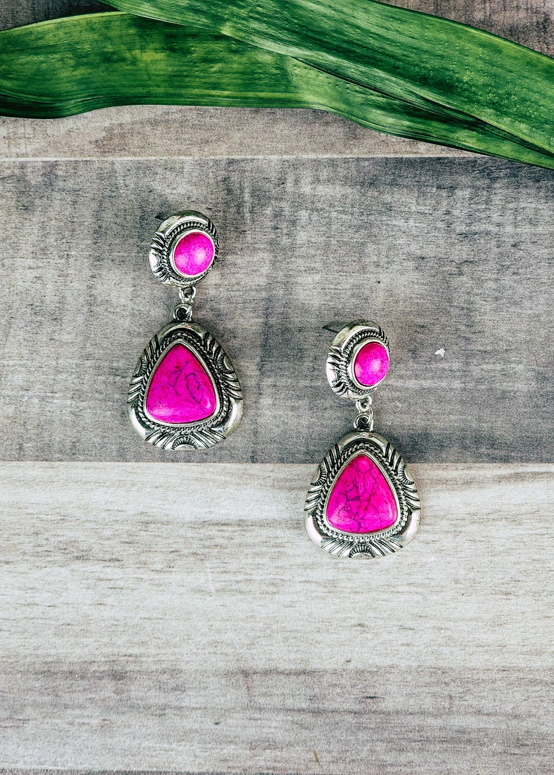 Blue Tortoise Pink Stud Dangle Earrings – Trendy Women’s Jewelry 3 Blue Tortoise Pink Stud Dangle Earrings