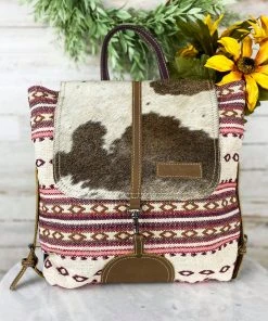 Sixtease Plum Aztec & Cowhide Backpack