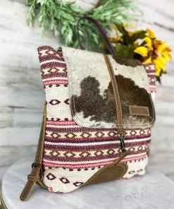Sixtease Plum Aztec & Cowhide Backpack