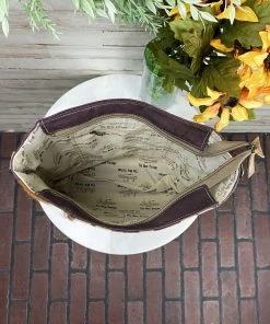 Sixtease Handbags & Wallets Plum Aztec & Cowhide Crossbody Handbag