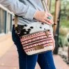 Sixtease Plum & Pink Aztec Cowhide Handbag Handbags & Wallets