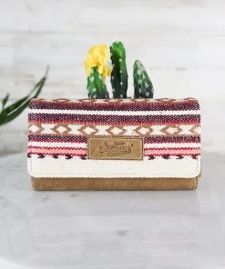 Sixtease Plum & Pink Aztec Wallet Handbags & Wallets