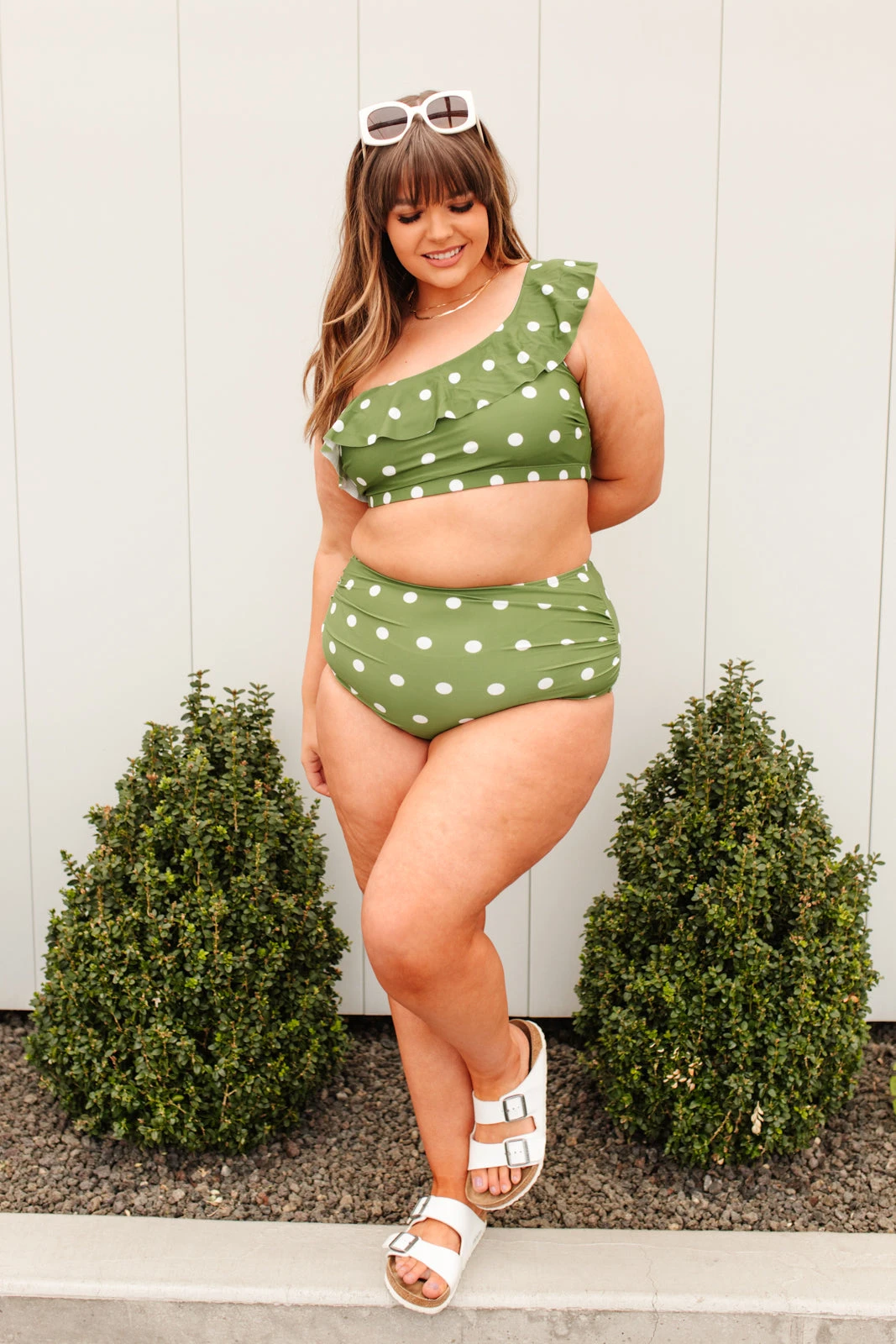 Ave Shops Women's Polka Dot Oasis High-Waisted Swimsuit Bottoms | Comfortable Swimwear for Summer 7 Ave Shops Polka Dot Oasis Swimsuit Bottoms