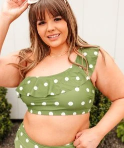 Ave Shops Polka Dot Oasis Swimsuit Top | Stylish & Comfortable Women's Swimwear 32 Ave Shops Swim Wear Polka Dot Oasis Swimsuit Top