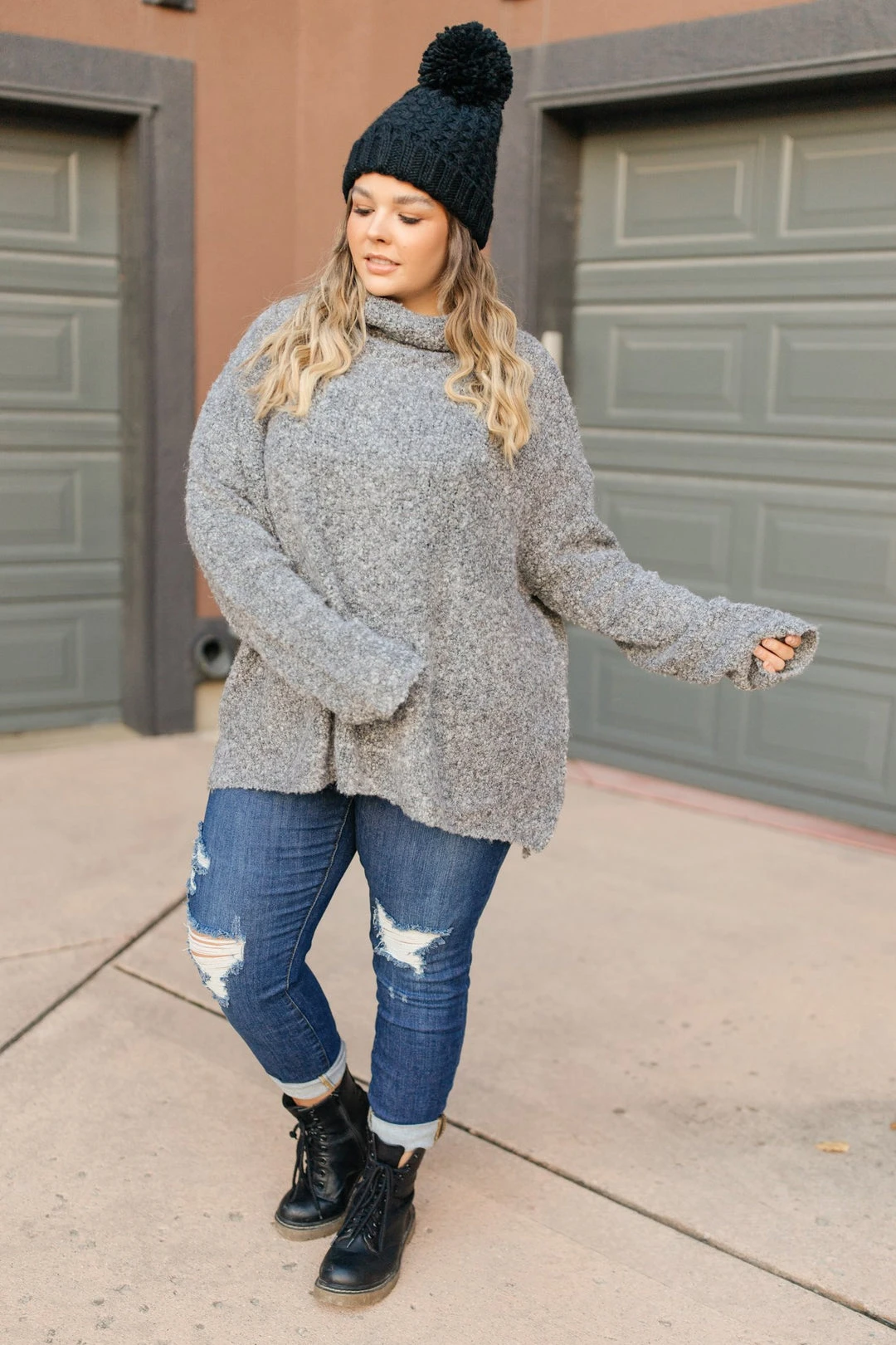 Ave Shops Popcorn And A Movie Sweater - Cozy Gray Cardigan for Women 10 Ave Shops Popcorn And A Movie Sweater In Gray Clothing
