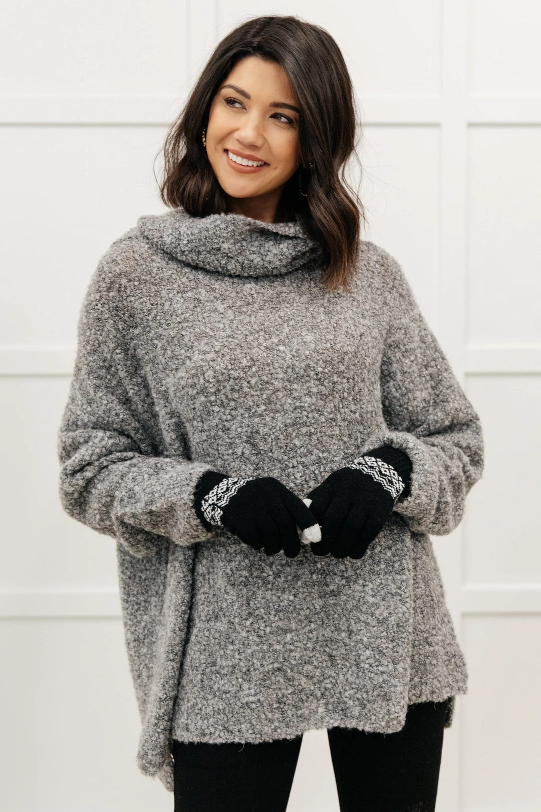 Ave Shops Popcorn And A Movie Sweater - Cozy Gray Cardigan for Women 5 Ave Shops Popcorn And A Movie Sweater In Gray Clothing