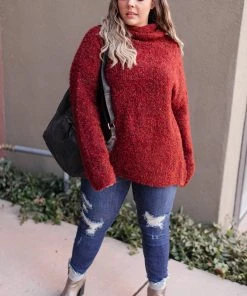 Ave Shops Popcorn And A Movie Sweater - Cozy Tomato Red Cardigan for Women 19 Ave Shops Popcorn And A Movie Sweater In Tomato Clothing