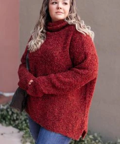 Ave Shops Popcorn And A Movie Sweater - Cozy Tomato Red Cardigan for Women 17 Ave Shops Popcorn And A Movie Sweater In Tomato Clothing