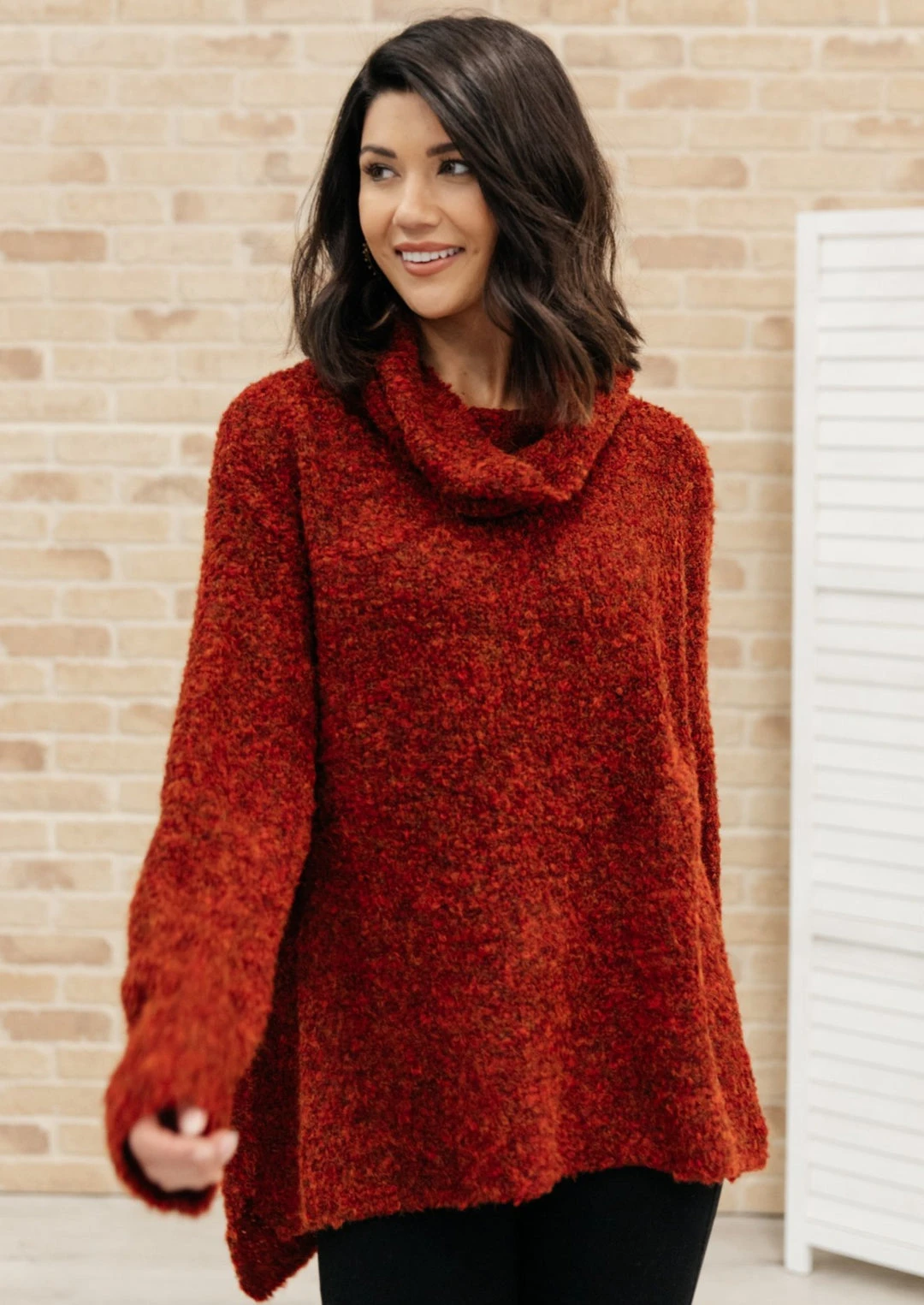 Ave Shops Popcorn And A Movie Sweater - Cozy Tomato Red Cardigan for Women 3 Ave Shops Popcorn And A Movie Sweater In Tomato Clothing