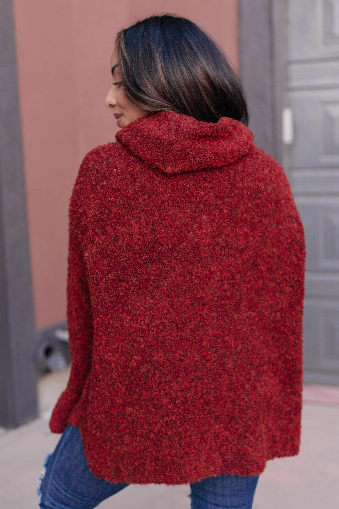 Ave Shops Popcorn And A Movie Sweater - Cozy Tomato Red Cardigan for Women 12 Ave Shops Popcorn And A Movie Sweater In Tomato Clothing