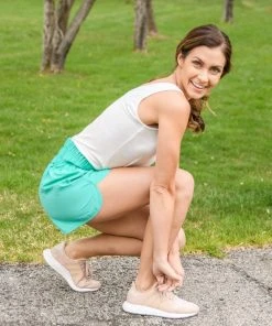 Ave Shops Potential Energy Shorts In Mint Bottoms & Jeans