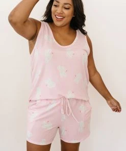 Ave Shops Prickly But Soft Tank In Pink