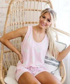 Ave Shops Prickly But Soft Tank In Pink