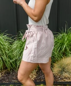 Ave Shops Prim & Pretty Gingham Tie Shorts - New Arrivals | Stylish & Comfortable Bottoms 24 Ave Shops Prim & Pretty Gingham Tie Shorts New Arrivals