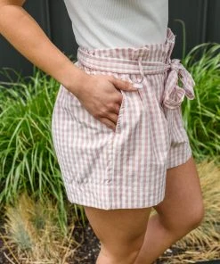 Ave Shops Prim & Pretty Gingham Tie Shorts - New Arrivals | Stylish & Comfortable Bottoms 21 Ave Shops Prim & Pretty Gingham Tie Shorts New Arrivals