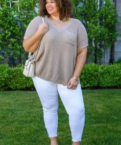 Ave Shops New Arrivals Pure Bliss Knit Top In Taupe