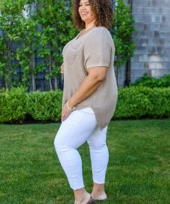 Ave Shops New Arrivals Pure Bliss Knit Top In Taupe