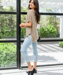 Ave Shops New Arrivals Pure Bliss Knit Top In Taupe