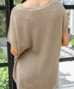 Ave Shops New Arrivals Pure Bliss Knit Top In Taupe