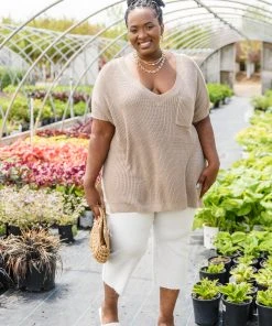 Ave Shops New Arrivals Pure Bliss Knit Top In Taupe