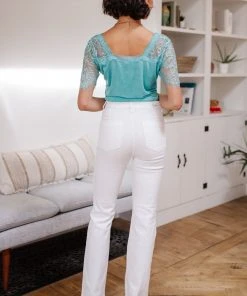 Ave Shops Bottoms & Jeans Pure White High Waist Boot Cut Jeans