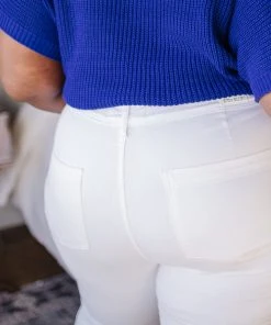 Ave Shops Bottoms & Jeans Pure White High Waist Boot Cut Jeans