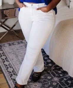 Ave Shops Bottoms & Jeans Pure White High Waist Boot Cut Jeans