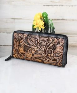 Myra Quinn Tooled Zip Wallet
