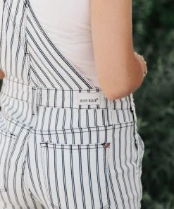 Ave Shops Railroad Stripe Overalls Bottoms & Jeans