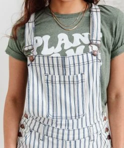 Ave Shops Railroad Stripe Overalls Bottoms & Jeans