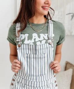 Ave Shops Railroad Stripe Overalls Bottoms & Jeans
