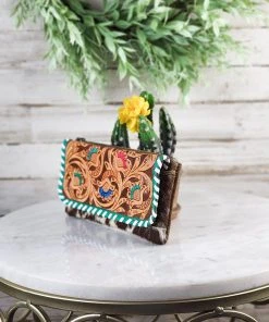 Myra Handbags & Wallets Ready To Blossom Cowhide Wallet