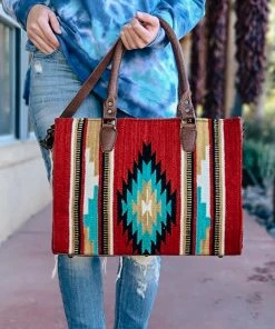 American Darling Red Aztec Saddle Blanket Conceal Carry Handbag