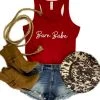 The Cinchy Cowgirl Red Barn Babe Tank Top Clothing
