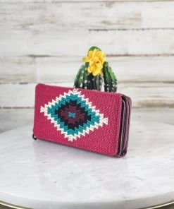 Montana West Red Canvas Aztec Wallet Handbags & Wallets