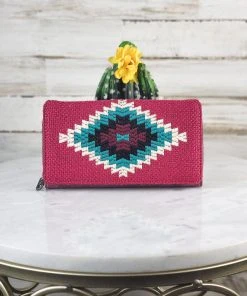 Montana West Red Canvas Aztec Wallet Handbags & Wallets