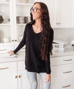 Ave Shops Clothing Red Carpet Tunic Top In Black