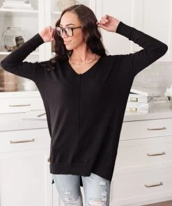 Ave Shops Clothing Red Carpet Tunic Top In Black